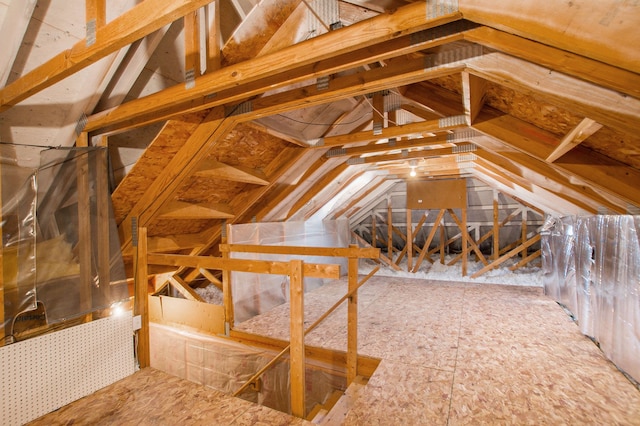 view of attic