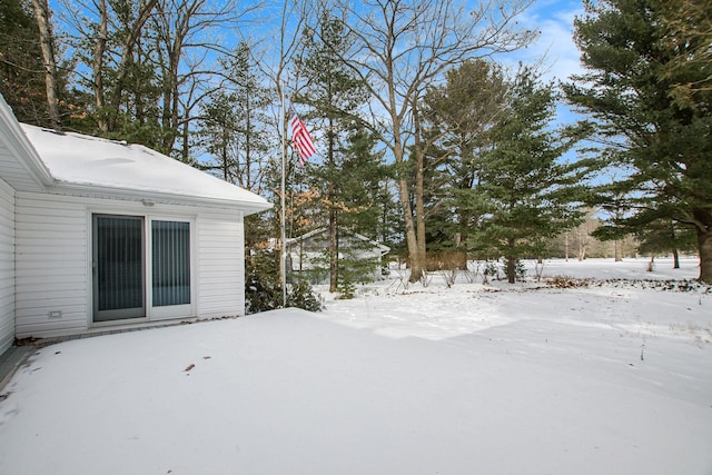 view of snowy yard