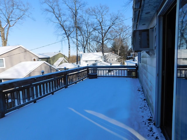 view of yard covered in snow