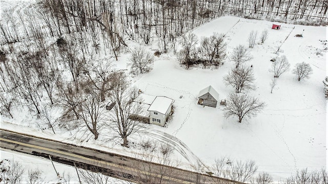 view of snowy aerial view