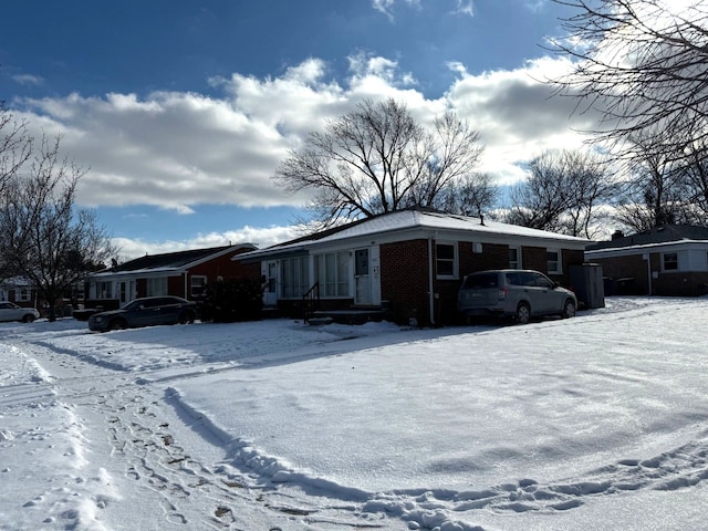 view of snowy exterior