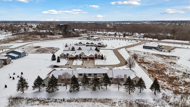 view of snowy aerial view