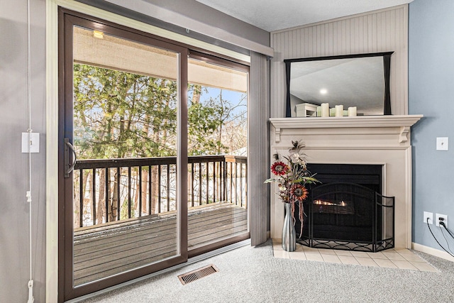 view of carpeted living room