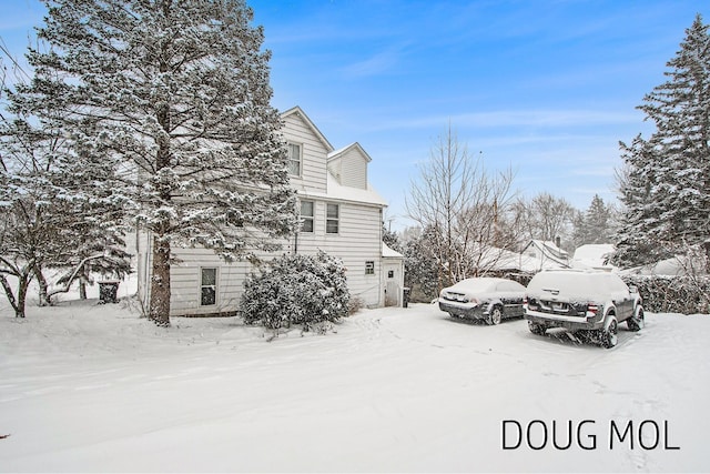 view of snowy exterior