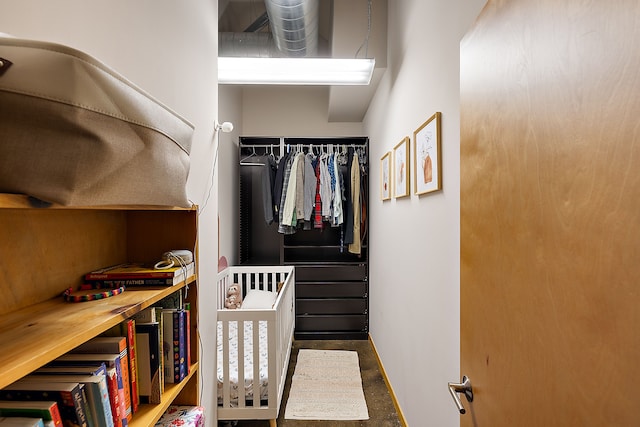 view of walk in closet