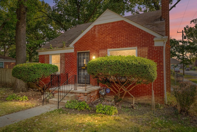 view of bungalow-style home