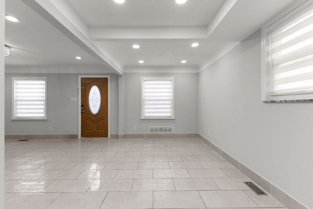 view of tiled foyer