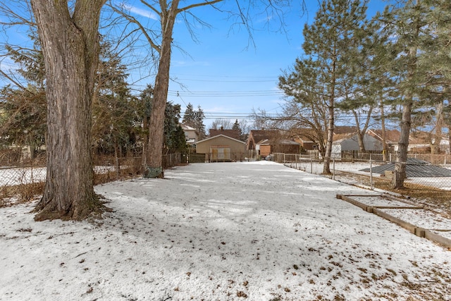 view of snowy yard