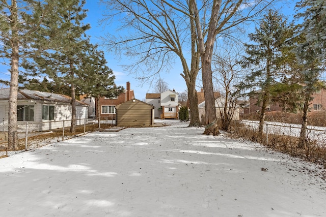 view of snowy yard