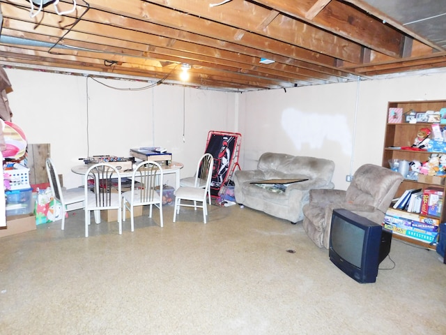 view of basement