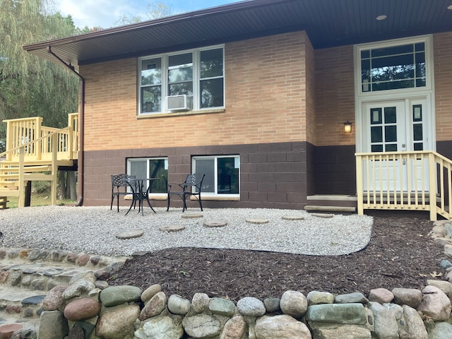 back of property with a patio area