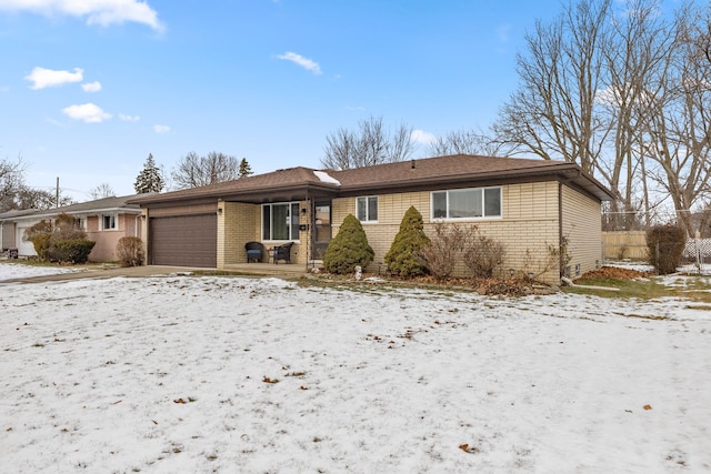 view of front of home featuring a garage