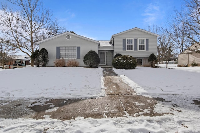 view of split level home