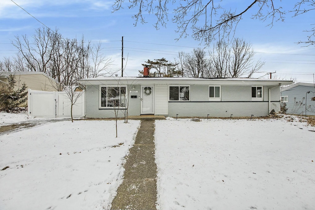 view of ranch-style home