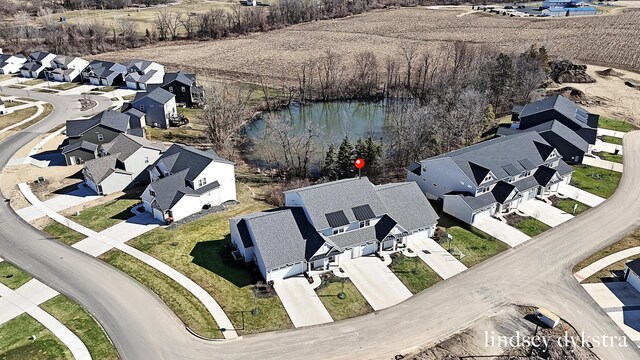 bird's eye view with a residential view