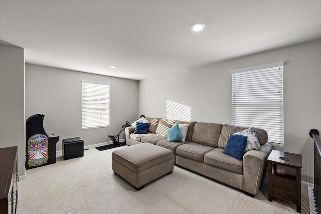 view of carpeted living room