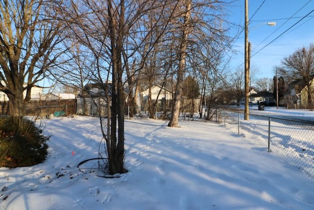 view of snowy yard