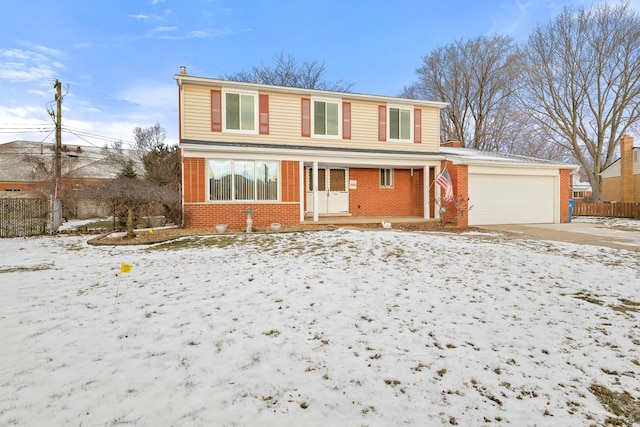 view of property with a garage