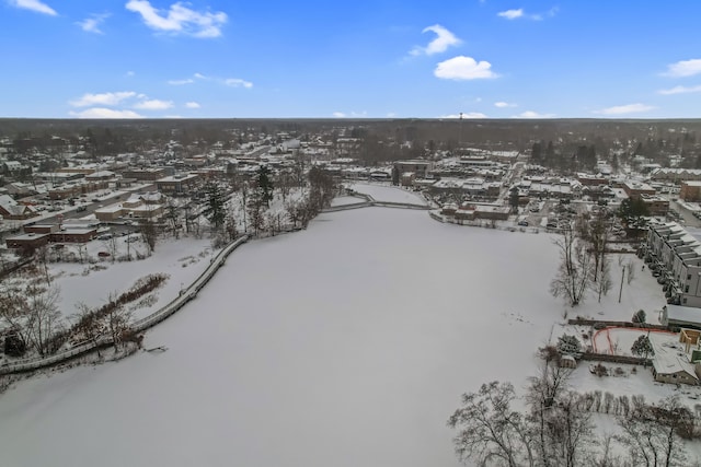 view of snowy aerial view