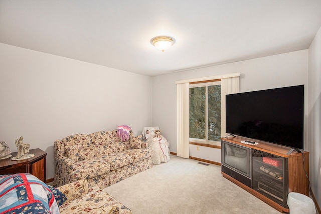 view of carpeted living room