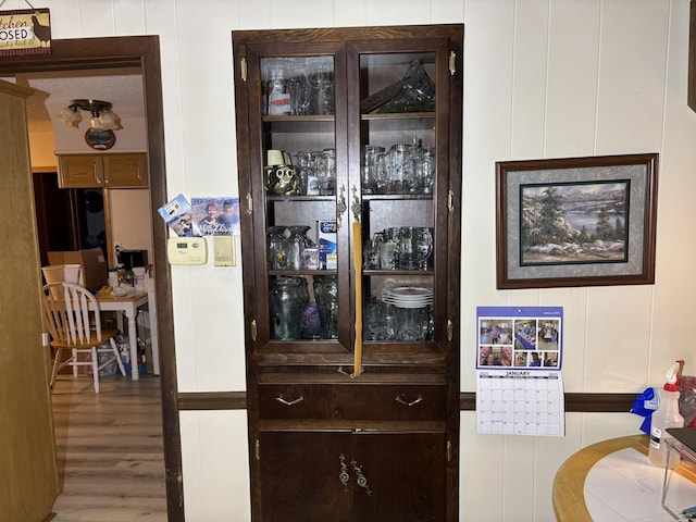 interior space with hardwood / wood-style floors