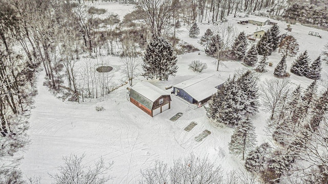 view of snowy aerial view