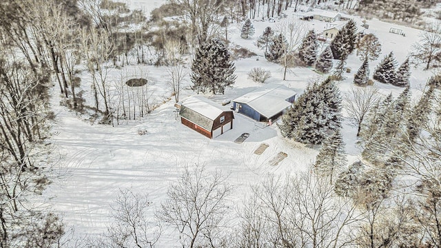 view of snowy aerial view