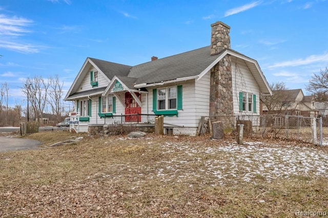 bungalow-style house with a porch