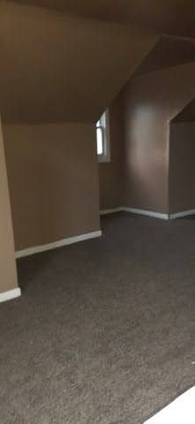 additional living space featuring dark colored carpet