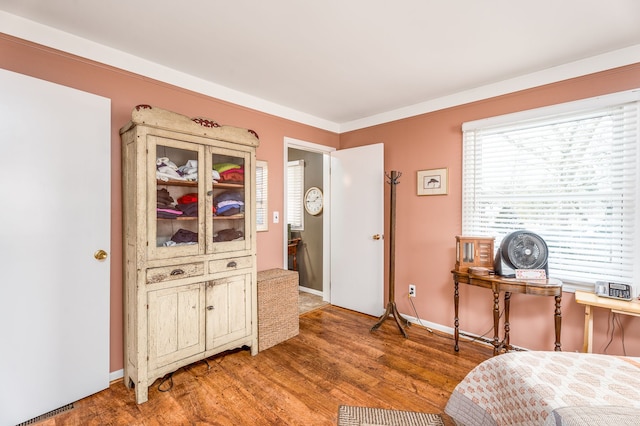 bedroom featuring wood-type flooring