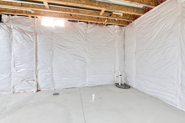 below grade area with crawl space