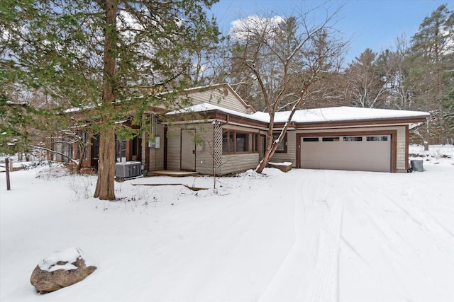 view of front of home featuring central AC unit