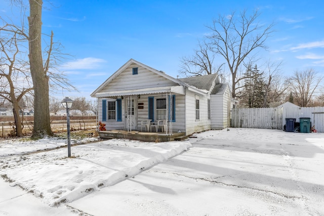 bungalow-style house featuring a porch