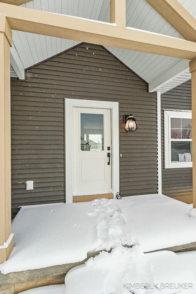 view of doorway to property