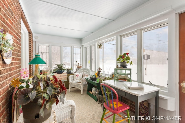 view of sunroom / solarium