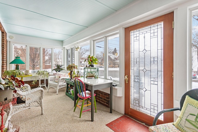 view of sunroom