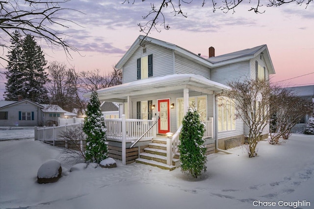 view of front of house featuring a porch