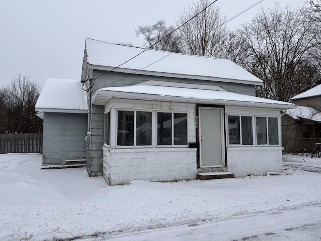 view of bungalow-style home