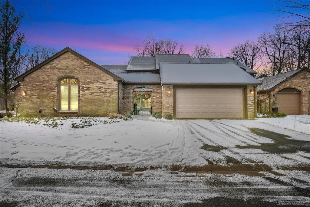 view of front of home with a garage