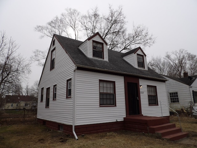 view of cape cod home