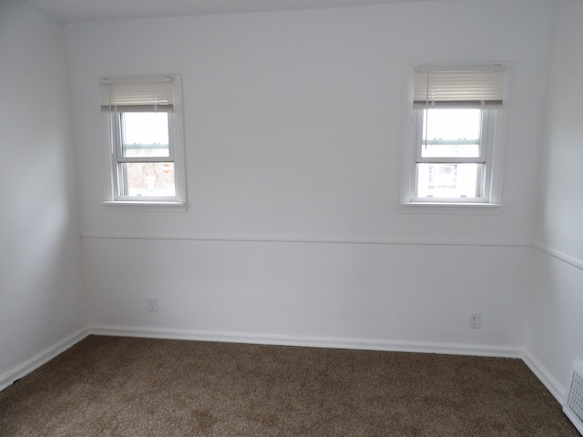 carpeted empty room featuring plenty of natural light