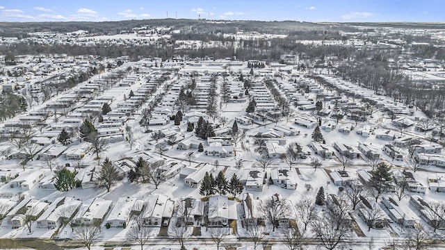 view of snowy aerial view