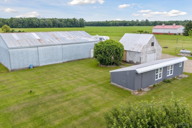 bird's eye view featuring a rural view