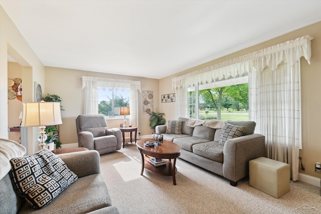 view of carpeted living room