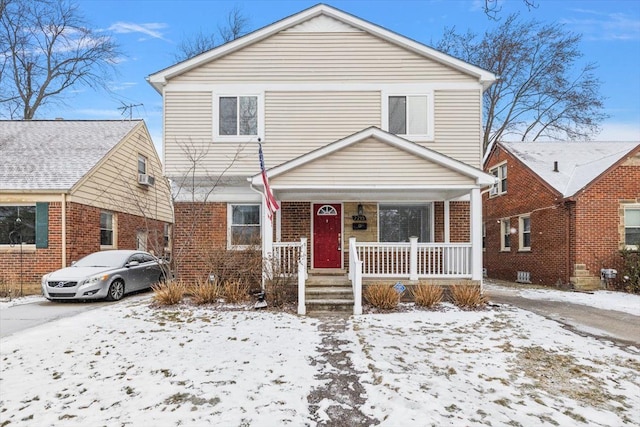 front of property with a porch