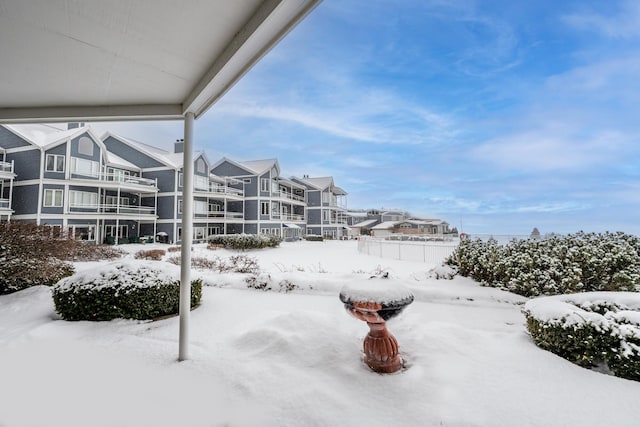 view of snowy yard