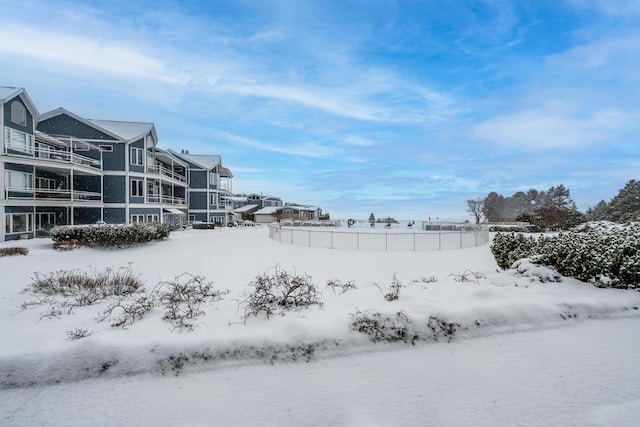 view of snowy yard