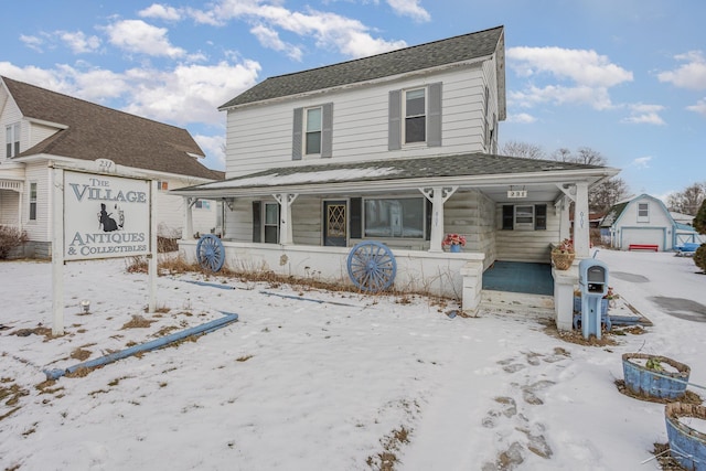 view of front of home with covered porch