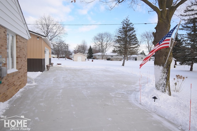 view of snowy yard