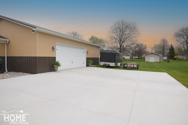 200 Elmwood Dr, Corunna, MI 48817 - exterior space featuring a yard and a garage